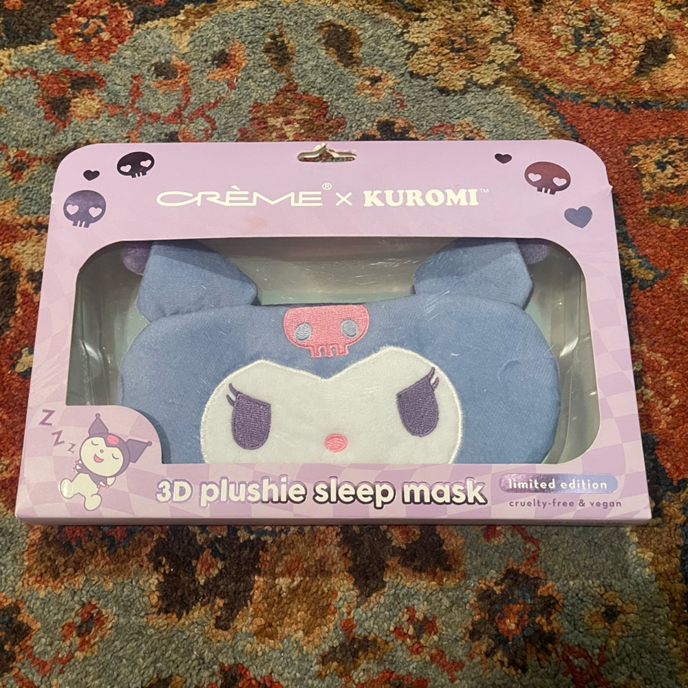 Creme x Kuromi Blue 3D Plushie Sleep Mask